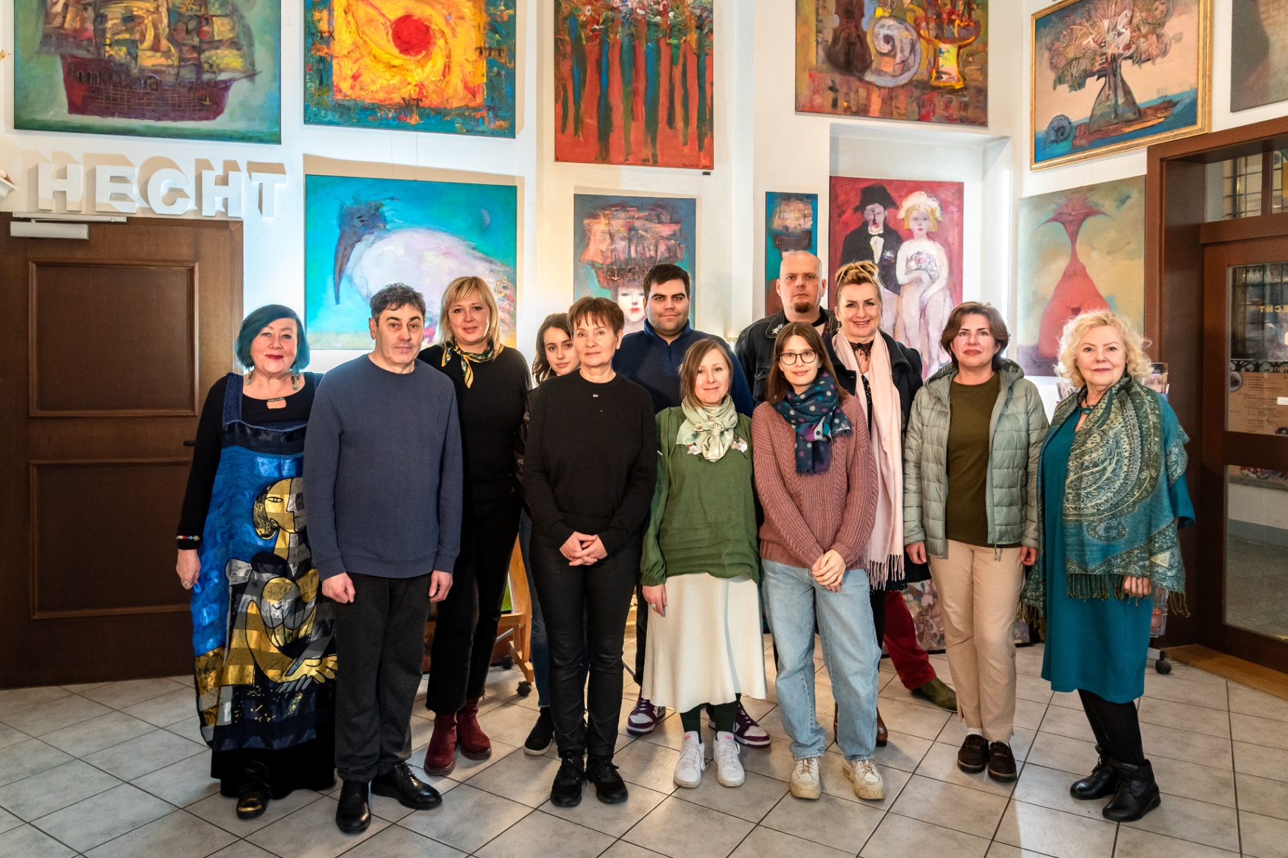 Perpetuum Art Mobile — Gruppenbild in der Galerie Hecht